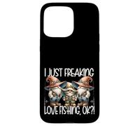Fisherman Grandpa GNOME Graphic I Just Freaking Love Fishing Carcasa para iPhone 15 Pro MAX
