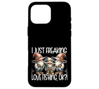 Fisherman Grandpa GNOME Graphic I Just Freaking Love Fishing Carcasa para iPhone 16 Pro MAX