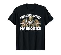 Fisherman Grandpa Gnomes For Men Fishing with My Gnomies Camiseta