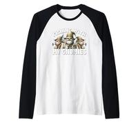 Fisherman Grandpa Gnomes For Men Fishing with My Gnomies Camiseta Manga Raglan
