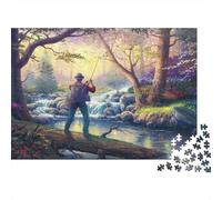 Fisherman in Forest Rompecabezas De 1000 Piezas En Cartón Premium Set para Adultos, Desafío Educativo, Diversión En Casa, Gran Idea De Regalo 70x50cm/1000pcs