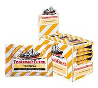 Fisherman's Friend Tropical Sin Azúcar Añadido Pack de 24 x Bolsa de 25 g)