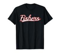 Fishers Indiana Hamilton County Vintage Varsity Distressed Camiseta