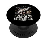 Fishers of Men Christian Mark 1:17 Versículo de la Biblia PopSockets PopGrip Adhesivo