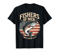 Fishers of Men Matthew 4 19 - Bajo con Bandera Estadounidense Camiseta