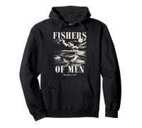 Fishers of Men - Verso bíblico Cristiano Vintage Fishing Dad Sudadera con Capucha