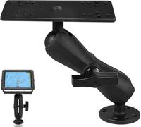 Fishfinder - Soporte de bola de aluminio para Garmin ECHOMAP/Striker, Lowrance Elite/Hook/HDS y Humminbird Helix - Giratorio 360° ±90° de inclinación, grado marino, placa de montaje universal