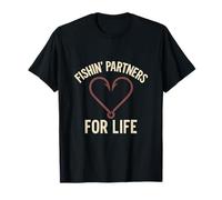 Fishin' Partners for Life - Gancho de Pesca con Forma de corazón Camiseta
