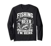 Fishing and Beer That's Why I'm Here Angler Regalos de cumpleaños Manga Larga