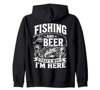Fishing and Beer That's Why I'm Here Angler Regalos de cumpleaños Sudadera con Capucha