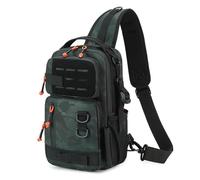 Fishing Backpack, Sling Bag, Waterproof Portable Gear Carrier with Fish Storage Wraps, Shore, Surf, and Travel Use, Perfect for Professionals, Beginners, Bass 7.87 X 3.94 X 11.81in