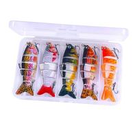 Fishing Bait - 10 Piece 6 Segment 3D Swimbait, Bass Fishing Lures