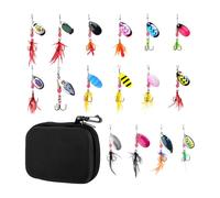 Fishing Bait - 16 piezas de lentejuelas Lures Set | Trout, Sappie and Bass Fishing Lures for Freshwater and Saltwater, Great for Walleye, Salmon, Catfish, Ideal para deportes, al aire libre, Men