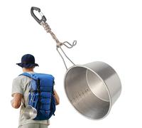 Fishing Bait Bowl, Fish Food Mixing Container, Stainless Steel Angler Tackle, portátil, Sturdy, Easy to Clean, 1,5 L, perfecto para viajes de , al aire libre, Boating, and Camping