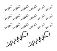 Fishing Bait Spring Lock - Soft Lure Twist Pin, Carbon Steel Tackle Set | Durable Twist Pin Hardware | Professional Fishing Rig Maintenance, Lightweight Spring Screw Accessories Supporting Smooth Out