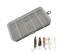 Fishing Bait Tackle Box | Five-Grid Lure Storages Boxs, Compact Fishng Organizer For Hooks, Beads, And Lures, Durable Container For Tackles Storage, Portable Outdoor Fishiing Gear For Hobbyist
