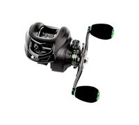 Fishing Baitcasting Reel Spool 18+1BB 10kg/22LB MAX Drag Speed Ratio 7.2:1 Magnetic Casting Pesca Reels(Green-Black,Left Hand)