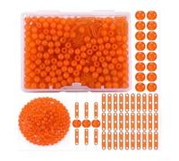 Fishing Beads Space Stopper 100pcs Slip Float Rig | Soft silicone rubber, prevents line damage, smooth sliding, ideal for slip floats, 100 pieces bulk pack(orange)