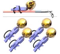 Fishing Bells - Sensitive Loud ClipOn Bite Alarms 5-Piece Set, Night Fishing Pole Bells for Anglers, Fishermen, Men, Dad | Waterproof ClipOn Alarm Bell for Saltwater/Freshwater/Ice/Sea/RaftFishing