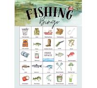 Fishing Bingo: Game for Father's Day, party game ideas, senior citizen game, kids games, retirement activity