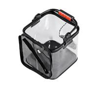 Fishing Bucket Foldable - Foldable Fishing Bucket | Multi-Functional Hand-Held Fish Buckets | Portable Live Bait Minnow Buckets with Anti-Slip Rope, Lightweight PP Material Storage Container for Outdo