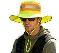 Fishing Bucket Hat, 23.62inch Wide Brim Adjustable High Visibility Sun Hat for UV Protection, Breathable Cooling Function for Travel Camping Hiking Fishing Climbing Cycling Commuting, Quick Dry Fabric