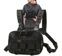 Fishing Chest Pack, Oxford Cloth Large Opening, Back Mesh Chest Pack, Multifunctional Vest Bag, Chest Rig for Men, Durable Construction, Comfortable Fit, Ample Storage Space, Fishing Accessories Organ