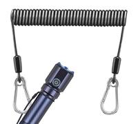 Fishing Coiled Lanyard, Stainless Steel Safety Wire, 24 Inch Telescopic Hook for Rods, Sturdy Stainless Steel Marine Accessory Heavy Duty, Anti Loss Tether for Kayak Paddles Tools, Deep Sea Fishing