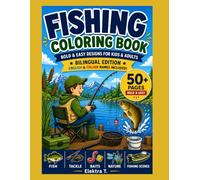 Fishing coloring book: Bold and Easy coloring book for teens and adults