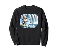 Fishing Dad Fisher Gnome With Landing Net For Fishing Lover Sudadera