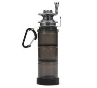 Fishing Experience Botella desmontable con práctico juego de carrete de línea de mano (negro)