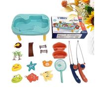 Fishing Game For Kids, 32.5cm X 24.5cm X 8.5cm Duck Educational Magnetic Toys with 2 Rods,Fishing Pole Game | For Preschool Kindergarten Classroom Homeschooling Early Childhood Travel Home Pool Yard