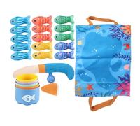 Fishing Game - Interactive Water Play Set for Fine Motor Skills, Early Learning with Floating Fish, Sorting and Stacking Activity for , Preschool, Bathtub, Pool, Party, 23.62x11.42 Inches