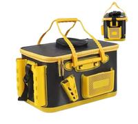 Fishing Gear Container, Portable Bait Tank, Multifunctional Storage Bucket, plegable impermeable diseño, fácil de llevar, ideal para Kayak Fishing and Sea Travel