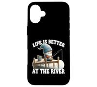Fishing Grandpa Gnome For Dad Life Is Better At The River Carcasa para iPhone 16 Plus