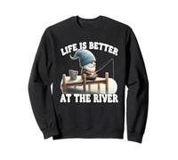 Fishing Grandpa Gnome For Dad Life Is Better At The River Sudadera