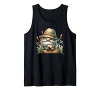 Fishing Grandpa GNOME with Fishing Rod For Best Fisherman Camiseta sin Mangas