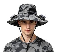 Fishing Hat with Fans Wide Brim 3 Speed Sun Shade Hat