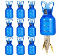 Fishing Hook Cover, 10pcs Shrimp Lure Hook Covers, PVC Blue Protective Cover to Fishing Tackle from Scrapes, Portable Hooks Guards for Fish Lovers, 5.5x2.5cm/5x2cm