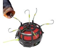 Fishing Hooks - Jaula de cebo | Reverse Bottom Bait Cage | 360 grados Rotating 6-Hook Professional Rigs | Reverse Bottom Rig for Tilapia Men Carp Catfish Adventures Camping Travel Husband Dad