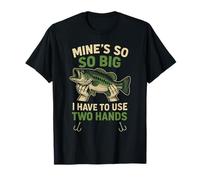 Fishing Humor So, Big, Two, Hands Funny Bass Angler Present Camiseta