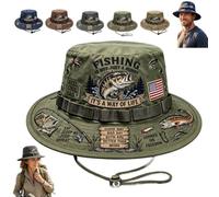 Fishing is a Way of Life Boonie Hat,Sunshade Patriotic Bass Bucket Caps