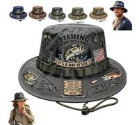 Fishing is a Way of Life Boonie Hat,Sunshade Patriotic Bass Bucket Caps