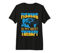 Fishing Is My Best Therapy Fishing Lovers Outdoor Fisher Camiseta Premium