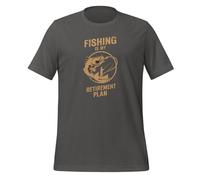 Fishing is My Retirement Plan Fishing Enthusiasts - Camiseta unisex para adultos, Asfalto, XXL