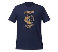 Fishing is My Retirement Plan Fishing Enthusiasts - Camiseta unisex para adultos, azul marino, S