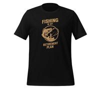 Fishing is My Retirement Plan Fishing Enthusiasts - Camiseta unisex para adultos, Negro, XXL