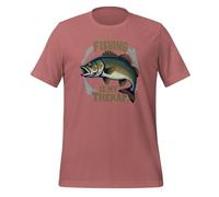 Fishing is My Therapy - Camiseta unisex para adultos con cita divertida para amantes de la pesca, malva, 4XL