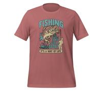 Fishing is Not Just A Sport It's Way of LifeFishi ng Enthusiast's Adult Camiseta unisex, malva, 4XL