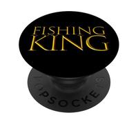 Fishing King Deep Ocean Fishing Papás Día del Padre Fisher PopSockets PopGrip Adhesivo